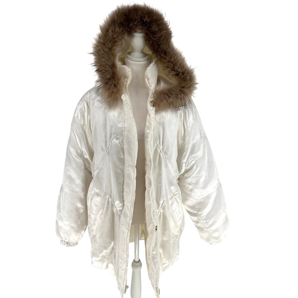 Vintage Neiman Marcus Après Ski Old Money Duck Down Fur Hood Puffer Jacket XS